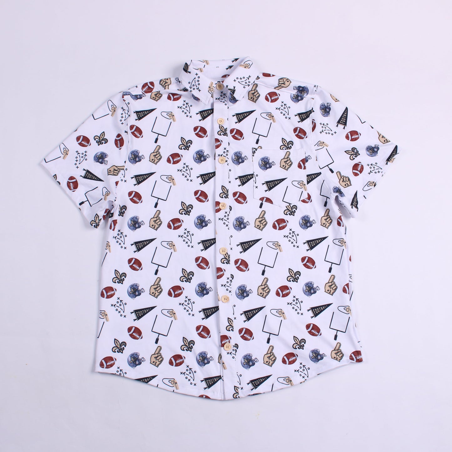 NOLA Football Button Down Adult Shirt (MOQ 10)