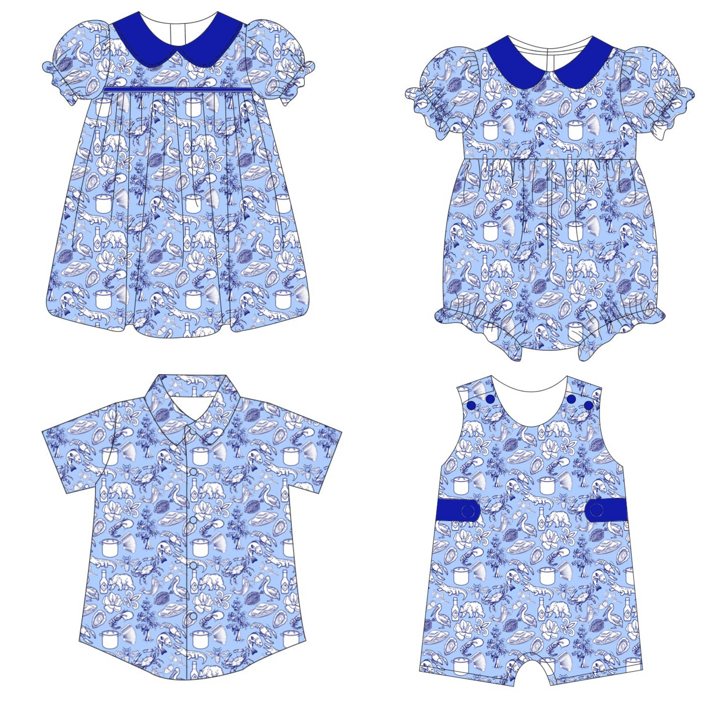 Cajun Toile Kid's Pieces (preorder)