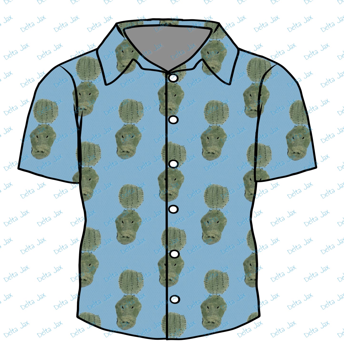 Gator Heads Button Down Adult Shirt (MOQ 10)
