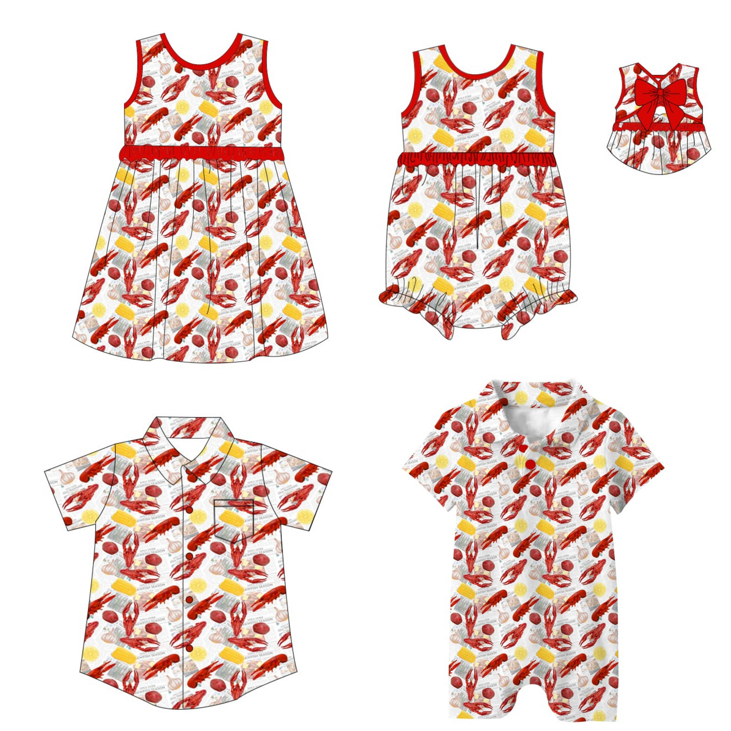 Crawfish Newspaper Kid's Pieces (preorder)