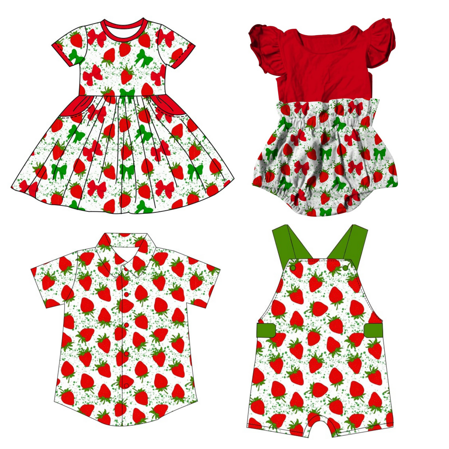 Strawberry Splatter Kid's Pieces (preorder)